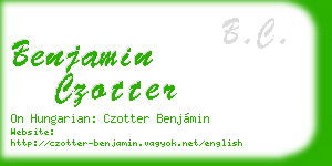 benjamin czotter business card